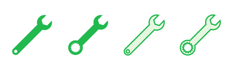 Wrench icon set. repair icon vector. tools icon vector