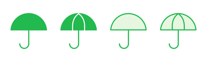 Umbrella icon set. umbrella sign icon