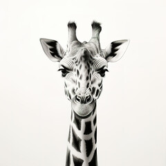 Obraz premium giraffe animal on a white background n