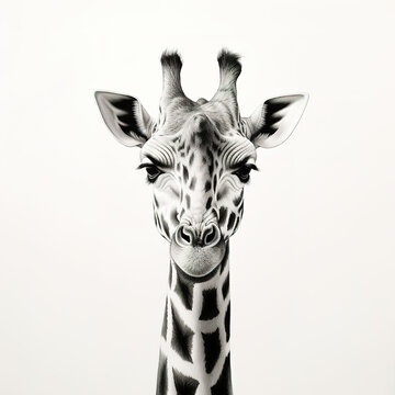 giraffe animal on a white background n