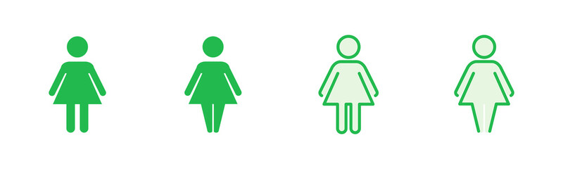 Female icon set. woman icon vector