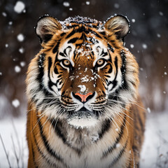 Naklejka premium tiger animal on a white background