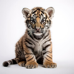 tiger animal on a white background