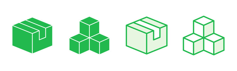 Box icon set. box vector icon, package, parcel