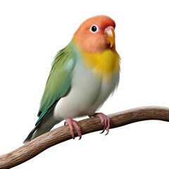 An Isolated Lovebird on a Transparent background