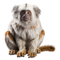 Fototapeta premium An Isolated Marmoset on a Transparent background