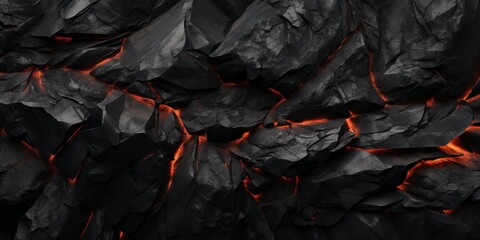 Abstract Rock Background Featuring Lava Gaps Between Grey Stones in Various Tints and Shades