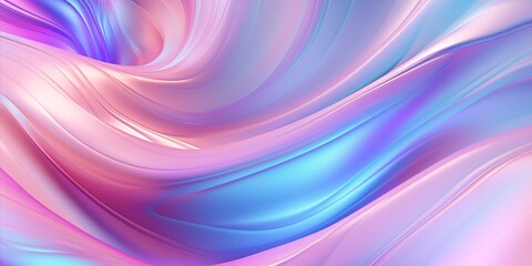 Fototapeta premium Abstract Silk Holographic Iridescent Wallpaper Background in Purple, Blue, Azure, Pink, Violet, Magenta, Aqua, and Electric Blue Tones