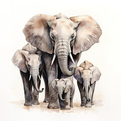 Fototapeta premium elephant animal on a white background