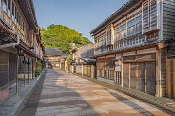 Higashi Chaya District in Kanazawa, Japan.
Great wooden vintage houses along the streets of this...