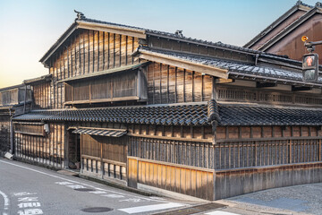Higashi Chaya District in Kanazawa, Japan.
Great wooden vintage houses along the streets of this...