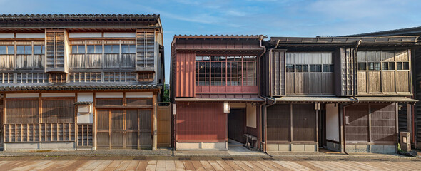 Higashi Chaya District in Kanazawa, Japan.
Great wooden vintage houses along the streets of this...