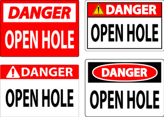 Danger Sign Open Holes