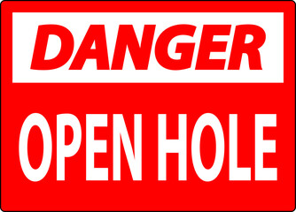 Danger Sign Open Holes
