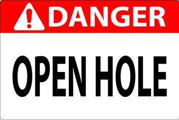 Danger Sign Open Holes