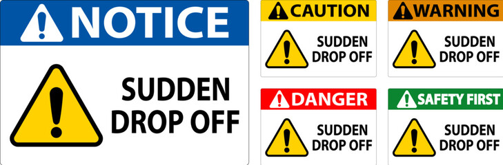 Danger Sign Sudden Drop Off