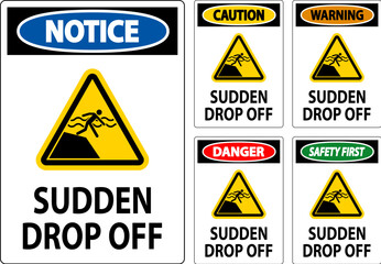 Danger Sign Sudden Drop Off