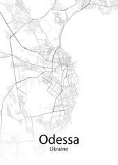 Odessa Ukraine minimalist map