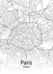 Paris France minimalist map