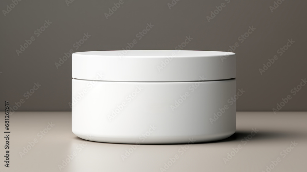 Sticker a white container with a lid on top, ai