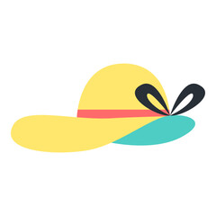 Travel hat travel element. Vector illustration with travel theme and flat vector style.