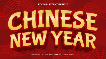 Editable Text Effect - Chinese New Year, Year of Dragon - obrazy, fototapety, plakaty