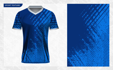 vector 3D mockup jersey sublimation print with grunge style blue color