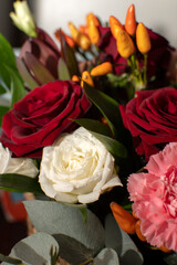 Closeup view of a bouquet of flowers	