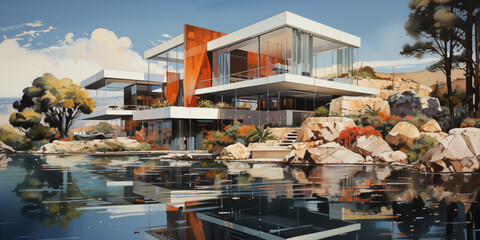 Rich house digital art