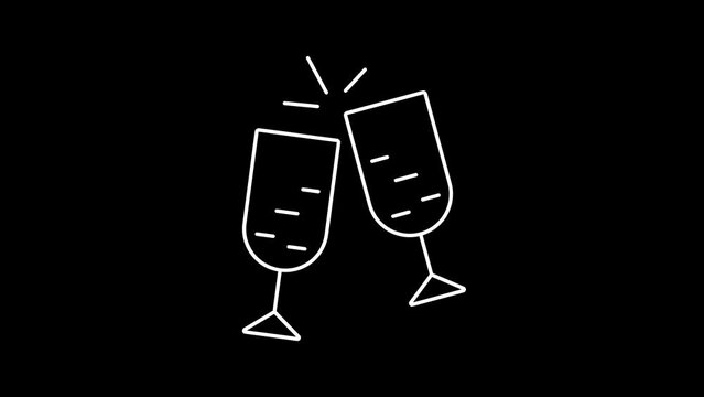 champagne. drink. icon.