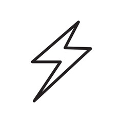 lightning icon vector logo flat trendy style illustration on white background..eps
