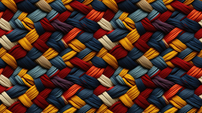 seamless pattern of woven string