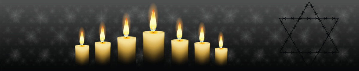 International Holocaust Remembrance Day vector. Star of David . January 27. Important day