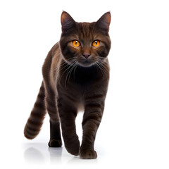 Black Cat Kitten Isolated on White Background - Generative AI