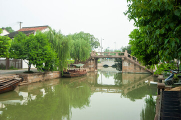 Obraz premium Zhujiajiao, Qingpu, Shanghai, China, is a famous historical and cultural town in China and a famous tourist destination.