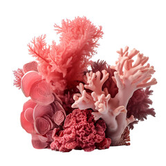 ocean coral isolated on a white background. Generative ai