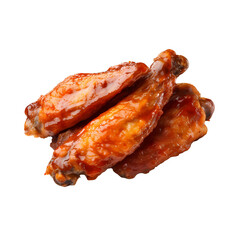 chicken wings on a white background. Generative ai.