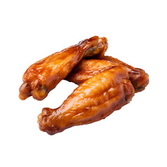 chicken wings on a white background. Generative ai.