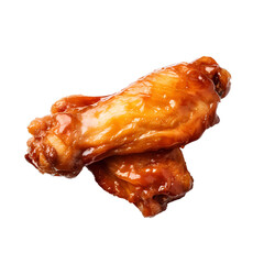chicken wings on a white background. Generative ai.