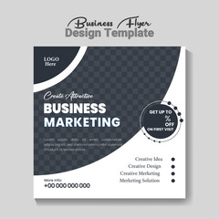 Vector creative marketing social media design template.