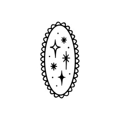 vector illustration of mirror with concept