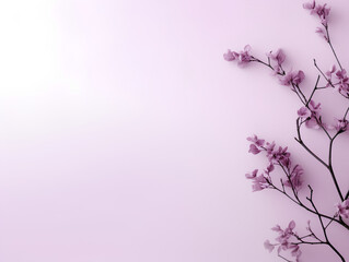 Magnolia on Soft Lilac Background