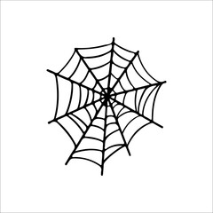 vector illustration of spider web