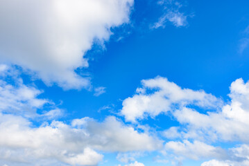 Naklejka na ściany i meble Beautiful blue sky and clouds for background