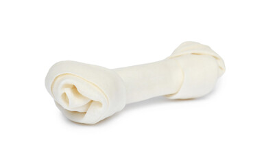 One bone dog treat isolated on white