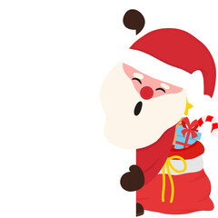 Obraz na płótnie Canvas Christmas Santa Claus Illustration, PNG Transparency
