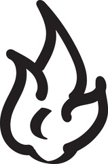 Hand Drawn Fire Vector Doodle Illustration