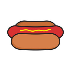 Hot dog icon vector design templates simple and modern
