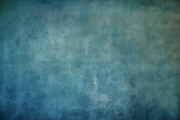 Obraz na płótnie Canvas Beautiful blue color grunge background with copy space, abstract stucco wall texture with holes and scuffs