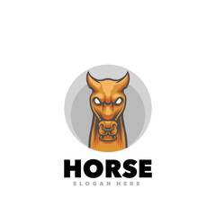 Horse mascot logo 